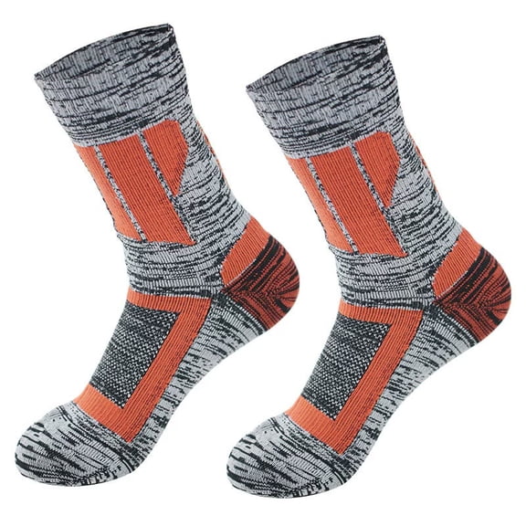 Waterproof Breathable Hiking Socks, 3-Layer Moisture-Wicking Crew Socks with Reinforced Heel for Trekking, Wading, Fishing & Skiing
