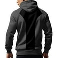 thumbnail image 5 of SGFCWSX Mens 1/4 Zip Pullover Fleece Hoodie Men Warm with Pocket Athletic Hooded Sweatshirt Gray Size L, 5 of 9