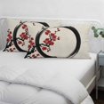 thumbnail image 4 of Cherry Blossom Throw Pillow Cover 16 x 24 Inch Decorative Pillow Cover Asian Japanese Red Plum Flower Retro Beige Lumbar Pillowcase Seasonal Rectangle Cushion Case for Couch Sofa Bed Living Room, 4 of 9
