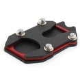 thumbnail image 3 of Placa de soporte de almohadilla de la almohadilla de patada de motocicleta fácil de instalar Pilar lateral en el asiento agrandado de la almohadilla rojo negro, 3 of 8