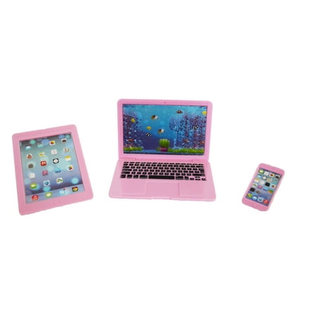 My Brittany's Pink Laptop, Tablet and Smart Phone for American Girl Dolls and My Life as Dolls- 18 Inch Doll Accessories for American Girl Doll