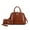 CRC Cognac, variant on Frida Vegan Leather Women's Satchel Bag & Wristlet Wallet, Stylish Top-handle Purse Handbag 2 pcs by Mia K - Mint