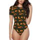 thumbnail image 1 of Balery Cute Little Foxes Body de cuello redondo de manga corta para mujer Tops de manga corta Tops básicos-Medium, 1 of 6