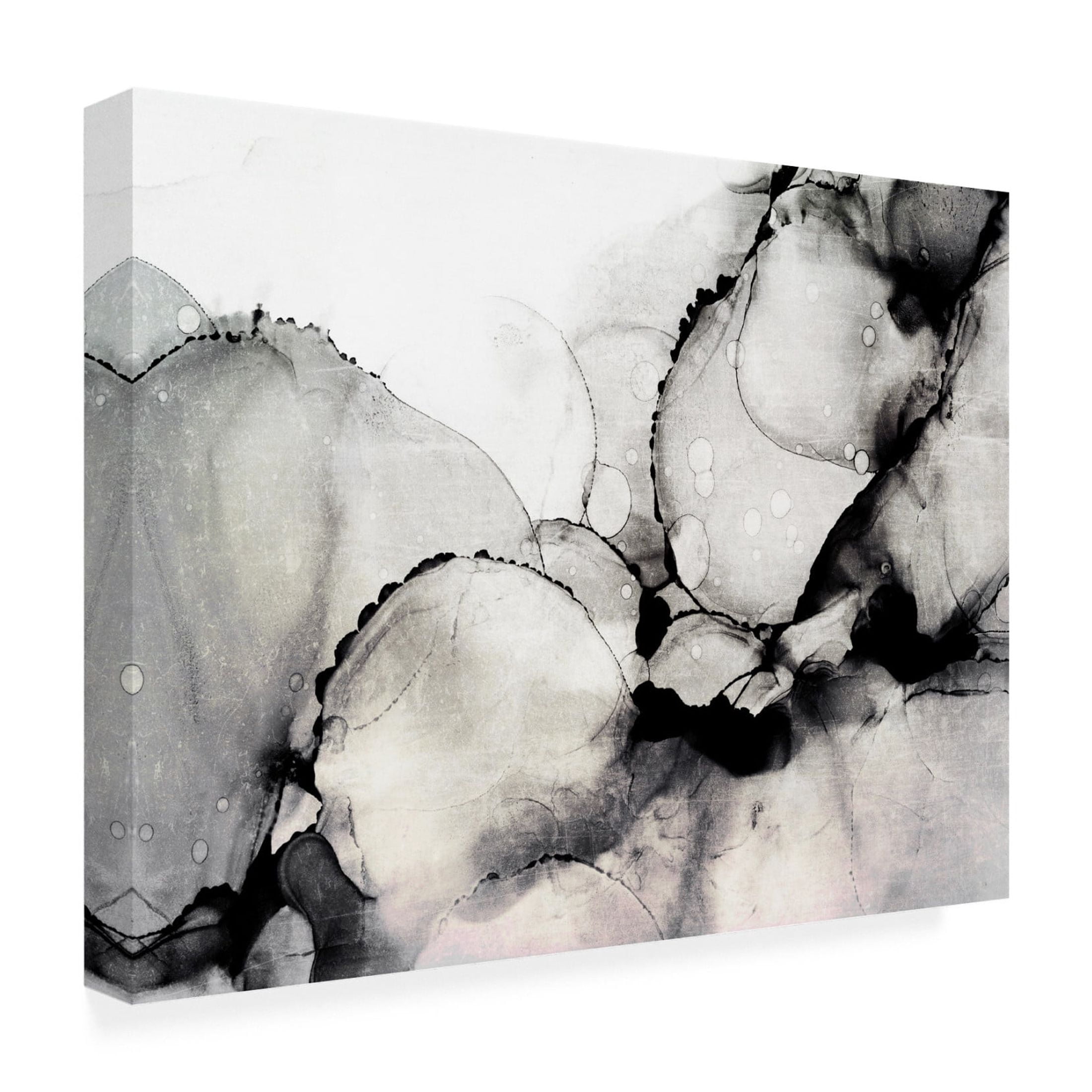 Canvas Wall Art - Tom Quartermaine 'Dark Moody Abstract Alcohol Ink' Wall Art for Living Room, Bedroom, or Office Décor by Trademark Fine Art - 19 x 14 Inches