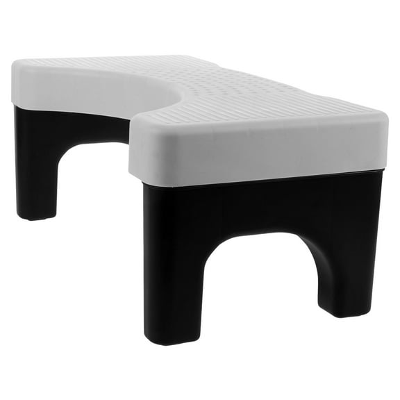 FELTECHELECTR 1Pack Toilet Squat Stool with Durable Plastic Construction and Anti-slip Base in Gray