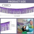 thumbnail image 3 of unique 5 Pack 10 Feet Purple Fringe Garland Foil Fringe Garland Purple Parade Float, 3 of 5