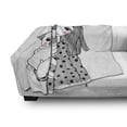 thumbnail image 3 of Pug Soft Flannel Fleece Blanket, Girl Holding Her Pug Sad Looking Animal Affection Between a Pet and Owner Image, Cozy Plush for Indoor and Outdoor Use, 60" x 80", Black Grey White, by Ambesonne, 3 of 6