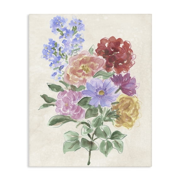 Stupell Industries Mixed Blooms on Parchment Canvas Wall Art, design by June Erica Vess