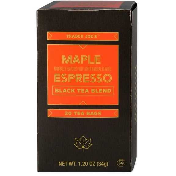 Trader Joe's Maple Espresso Black Tea Blend, 20 Count, 1.20 Oz