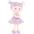thumbnail image 4 of Onetoo Muñeca De Trapo Muñeca De Felpa Muñeca Suave para Niñas Primera Muñeca Bebé Felpa Durmiendo Abrazo Buddy Doll Wear Estrella Púrpura Vestido Sin Mangas 14"", 4 of 5
