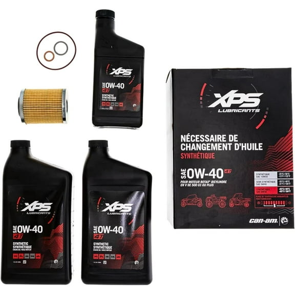 Can-Am New OEM 4T 0W-40 Synthetic Blend Oil Change Kit Rotax 500 V-Twin