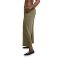 thumbnail image 5 of Hanes Originals Women's French Terry Wide Leg Crop Pants, 5 of 5
