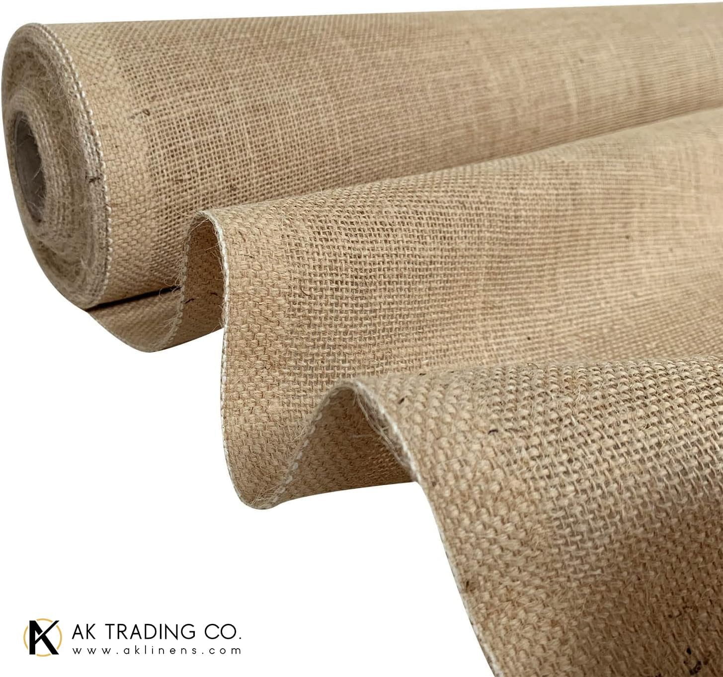 AK TRADING CO. 40" Wide Burlap Fabric 10oz Natural - Heavy Duty 100% Jute Material for Upholstery, Home Dcor, Gardening, & Wedding Projects - Eco-Friendly & Biodegradable - 40 Inches x 10 Yards