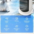 thumbnail image 6 of Bladeless Portable Air Conditioner Fan With Water Spray – 6-Speed Desktop Cooling Fan, Personal Mini Ac With Led Light,Timer, Evaporative Cooler For Home, Office, Bedroom (Household,Energy Efficient), 6 of 8