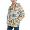 thumbnail image 2 of Haiem Jungle Animals Pattern Boys Hoodie, Youth Pullover Hooded Sweatshirt, Kangaroo Pocket Hoodie for Kids Girls -Medium, 2 of 6