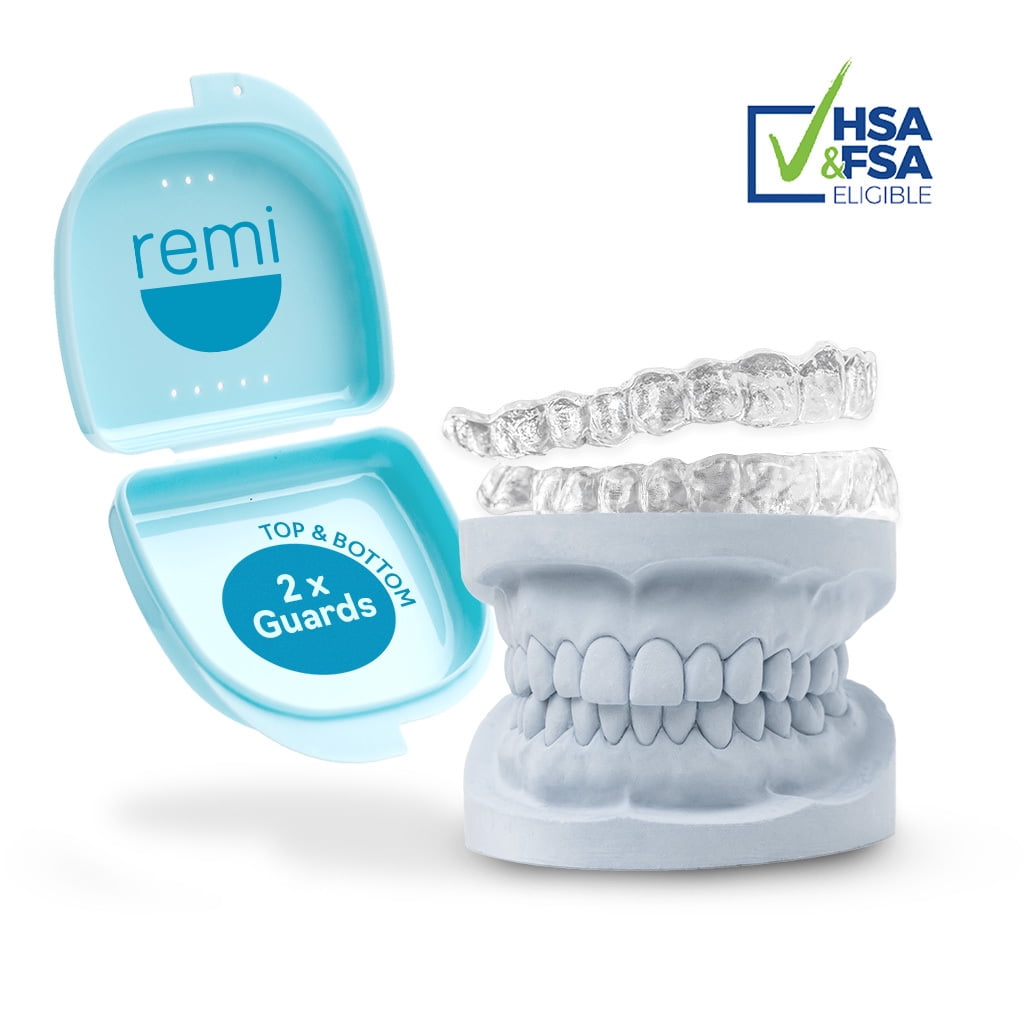 Remi Custom Night Guard – TWO (2) Dental Grade, Professional, Lab Created Custom Mouth Guards for Teeth Grinding (Bruxism), Retainer, & TMJ Relief and ...