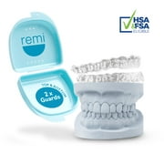 Remi Custom Night Guard  TWO (2) Dental Grade, Professional, Lab Created Custom Mouth Guards for Teeth Grinding (Bruxism), Retainer, & TMJ Relief and Clenching