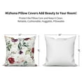 thumbnail image 5 of MIZHONA Floral Pillow Covers,Pink Red Flower Couch Throw Pillowcase for Sofa Living Room Bed,18"x18", 5 of 6