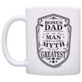 thumbnail image 2 of ThisWear Stepdad Mug Step Dad the Man the Myth the Greatest 2 Pack Mug Coffee Mugs, 2 of 4