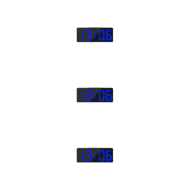 Yuarrent Reloj digital LED ABS Pantalla de fecha de estilo simple Función de repetición de 5 velocidades Control de sonido Alarmas Termómetro Type1 NO1