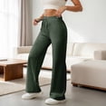 thumbnail image 3 of Sweatpants for Women Elastic High Waist Drawstring Wide Straight Leg Casual Loose Workout Gym Sweat Pants, 3 of 7