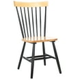 thumbnail image 6 of SAFAVIEH Parker Country Wood Solid Dining Parsons Chair, Natural/Black (Set of 2), 6 of 14