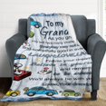thumbnail image 3 of Yibo Best Grandson Gift Blanket Flannel Soft and Comfortable Anti-static Bed Sofa Blanket, 3 of 7