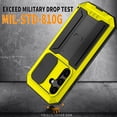thumbnail image 6 of SaniMore for Samsung Galaxy S24 5G 2024 Rugged case with Screen Protector, Stand Camera Slide Cover for Samsung S24 Metal Military Sturdy Armour Shockproof Cover for Man Outdoor, Yellow, 6 of 8