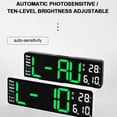 thumbnail image 3 of 13 Inch Large Led Digital Wall Clock Simple Hanging Dual Purpose Remote Display Pendulum Temperature Clock, 3 of 9