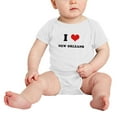 thumbnail image 2 of I Heart New Orleans Love Funny Baby Rompers (White, 3-6 Months), 2 of 5