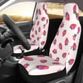 thumbnail image 2 of Honeii Hand Drawn Strawberry Print Car Seat Covers 2 Pieces, Full Set Universal Seat Covers for Cars, Waterproof Auto Seat Protectors, 2 of 7