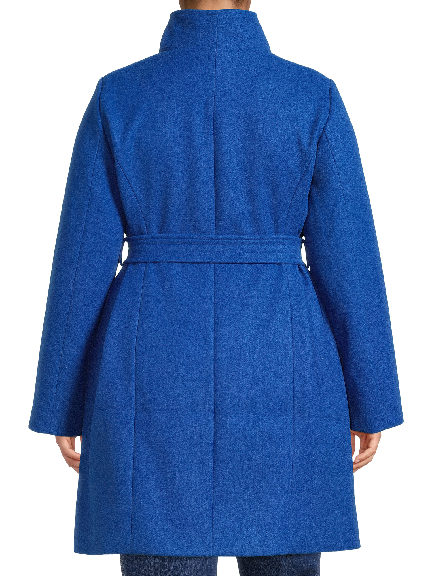 Mark Alan Women's Plus Size Asymmetrical Belted Wrap Coat - image 4 of 5
