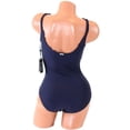 thumbnail image 2 of DKNY Womens Ruffle Solid Shirred One Piece Swimsuit, 2 of 2