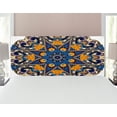 thumbnail image 1 of Mandala Headboard, Floral Motif Vibrant Colors Inner Balance Pattern Style, Upholstered Decorative Metal Bed Headboard with Memory Foam, Full Size, Blue Orange Purple, by Ambesonne, 1 of 4