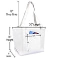 thumbnail image 3 of DALIX Happy Easter Womens Classic Premium Embroidered Tote Bag in White, 3 of 6