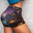 thumbnail image 4 of Balery Magical Bees Twilight River Pantalones cortos de entrenamiento estampados para mujer, sin costuras, ajustados, para gimnasio, yoga, correr, deportes, ejercicio activo, fitness.-X-Large, 4 of 8