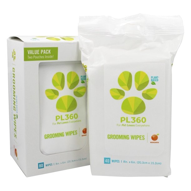 PL360 Grooming Wipes PlantBased Mandarin 80 Wipe(s)