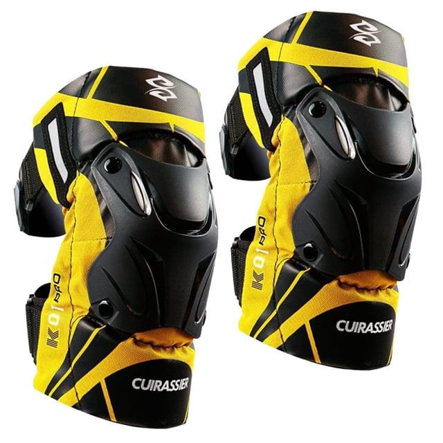 Greeniant 2x Motorcycle Knee Pads K01-3 for Racing Motocross Ciclismo Amarillo reflectante