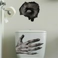 thumbnail image 6 of sruoe Halloween Wall Stickers, Halloween Indoor Decoration, Halloween Human Face Handprint Toilet Toilet Cover Horror Wall Sticker, Halloween Home Decorations, 6 of 6