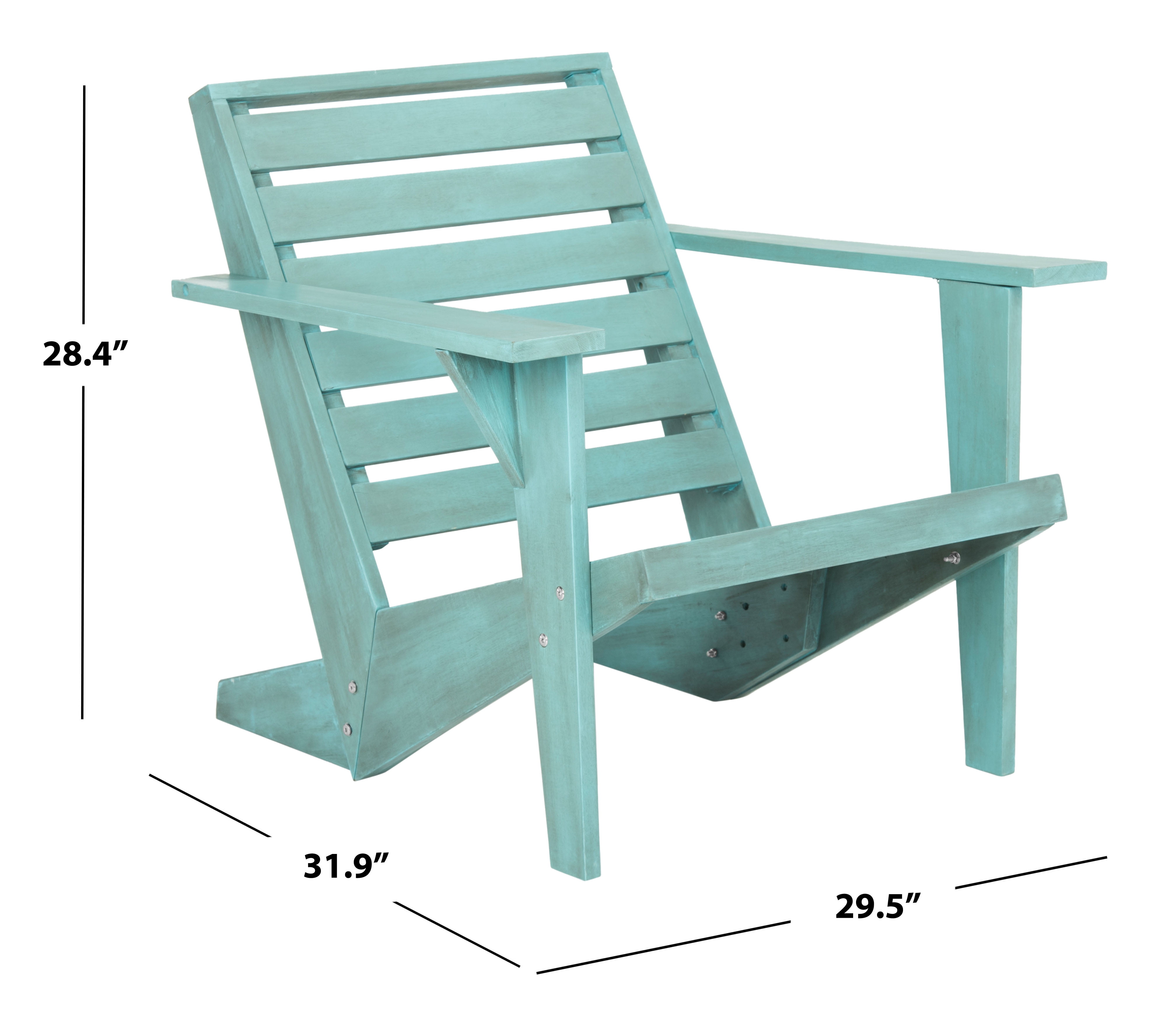 Safavieh Lanty Outdoor Patio Adirondack Chair - Oriental Blue