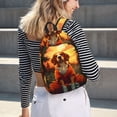 thumbnail image 5 of Lsque Sunset Meditating Dog Pattern Canvas Daypack, Durable Backpack, High-quality Versatile Backpack,Vintage Compact Backpack-Medium, 5 of 6