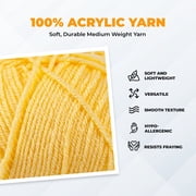 Mary Maxim Maximum Value Acrylic Yellow Yarn for Crocheting, Knitting 474 Yds, Yellow