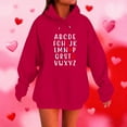 thumbnail image 2 of Elvqul Chandails Molletonnés pour Femmes Grande Taille, Chandails Graphiques, Vacances, à Capuche, Saint-Valentin, Chandail à Manches Longues, Chandails Molletonnés pour Femmes, Mode, 2 of 6