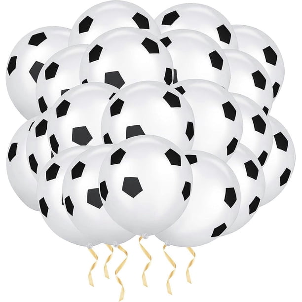 24 Pcs Football Balloons- Theme Party Supplies Balloons, Football Pattern Ballons for School Sports Meeting Decor
