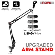 Adjustable Microphone Boom Arm Kit – Professional Studio Mic Stand with Pop Filter, Shock Mount & Adapters
