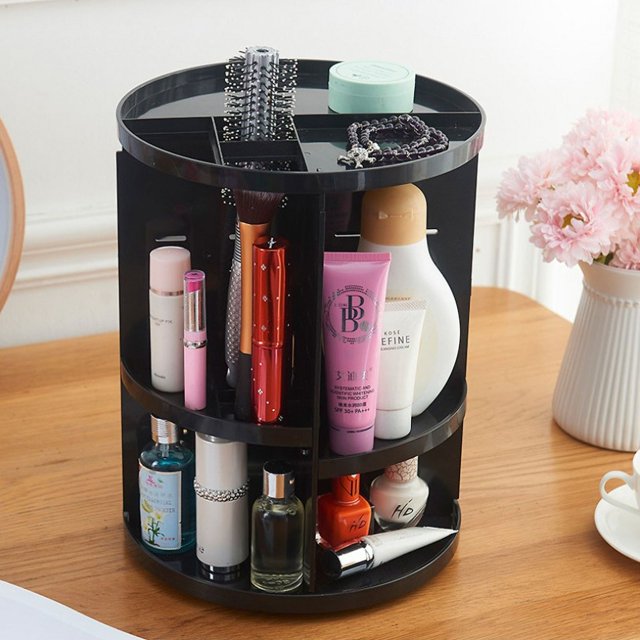 Organizador de maquillaje giratorio, organizador de cosméticos giratorio 360, soporte giratorio para cosméticos, organizador de cosméticos giratorio, calidad en la que puede confiar