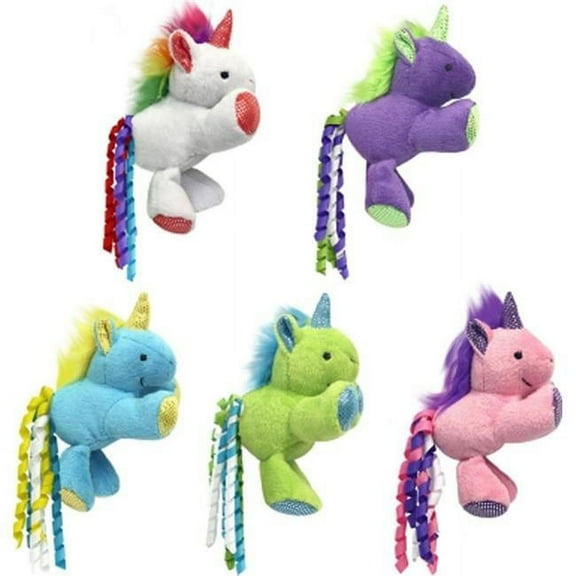 Multipet Assorted Plush Unicorn Cat Toy 8.5 in. 1 pk