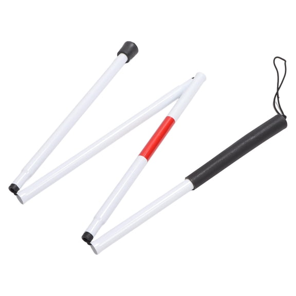 Xirurus Reflective Folding Aluminum Blind Cane with Hand Strap – Lightweight, Portable, Night‑Safe for Vision Impaired