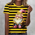 thumbnail image 1 of TaTaai Women Plus Size Available Bee Festival Print T Shirts Loose Casual Round Neck Short Sleeve Random Print Soft Stretchy Tops for Daily Party Holiday Outfits Gift, 1 of 5