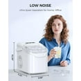 thumbnail image 3 of Havato Ice Makers Countertop with Handle, 26.5 Lbs / 24 H, 8 Cubes in 6 Mins, Portable Ice Machine with Self-Cleaning, Perfect for Home Kitchen (White), 3 of 9